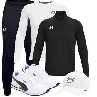 Kompressions Outfit mit Grau Unkategorisiert Under Armour "Sport Outfits"