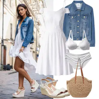 sviatočné Outfit sa Bijela/Plava/Ljubičasta/Smeđa/Narandžasta francuska haljina/Maksi Haljina/Haljina od Šifona/Haljina S Printom/Duga Ljetna Haljina/Chic Odjeća/Haljina na točkice dstreet "Stilski ljetni izgled"Look: Premium, Boho, Chic, Glamurozno, Trendi, čudný, Elegantan, Šik, Boemski, Romantičan, Mom, Prekrasan, Old Money, sviatočné