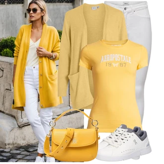 Italský Outfit s Krémová/Bílá/Světle šedá/Šedá Úzká Teniska/Nízká Teniska/Skate Bota/Kožené Tenisky ON "Módní outfit pro volný čas"Look: Sportovní, Skater, Rap, Italský