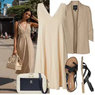 Outfit s Černá/Hnědá Páskový Sandál/Sandál S T Páskem/Gladiátorská sandála/Vintage sandál/Římská sandála/Sandál Dianette/Rybářská sandála About You "Lehký outfit"