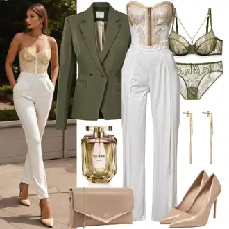Outfity pro svatební hosty "Svatební outfit s elegantním overalem"