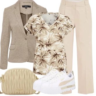 Outfity pro léto Chytrý příležitostný Svatba s Šedá/Bílá/Béžová Nízká Teniska/Teniska na platformě Puma "Outfit na léto"Look: Estetika, Ležérní, Extravagantní, Hip Hop, Venkovní, Skater, Chytrý příležitostný, Sportovní, Steampunk, Unisex, Narozeniny, Pohřeb, Koncert, Škola, Svatba