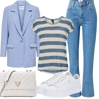 Outfit s Světle modrá/Modrá/Lilové barvy Zvonová Kalhoty/Rozšířená Kalhoty/Kalhoty se Štěrbinou/Kalhoty s dírou/Kalhoty s Vysokým Pasem rÆre by lorena rae "Letní oblečení"