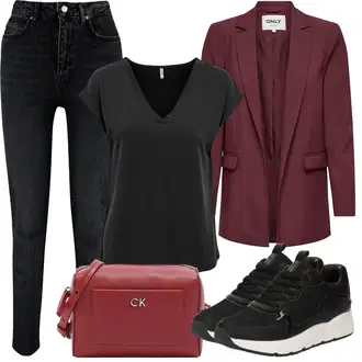 Outfit s Černá/Tmavě šedá/Tmavě modrá Slim Fit Džíny/Termální Džíny/Kožené Boty/Džíny s Rozparkem/Zimní bunda/High Waist Džínové Kalhoty/Kožená bunda/Push up Džín/Zužující se Džíny Trendyol "Outfit na léto"