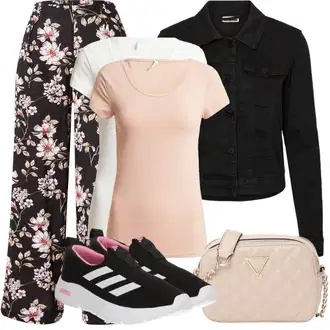 Outfity pro léto Pracovní oděvy s Černá/Tmavě modrá Noisy may "Letní oblečení"Look: Pracovní oděvy, 90tá léta, Univerzitní, Moderní, Cool, Krásný