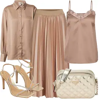 Vjenčanje Outfit sa Zeleno/Bež/Zlatni/Bijela Salonka s Kopčom/Sandala sa šljokicama/Sandala s petom/cipela za mladenku/Sandala s Remenčićem/Cipela Za Vjenčanje/Salonka & Visoki Pet/Sandala na Petu Kazar "Ljetna odjeća"Look: Koncer, Majčin dan, Vjenčanje, Matični ured, Festival, Malle, Gala, 30. rođendan, Posebne prigode