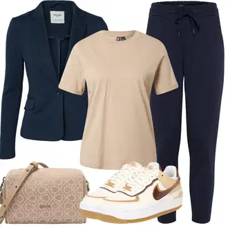 Outfity pro léto Pracovní oděvy s Hnědá/Béžová/Khaki Mužské běžecké boty/Neformální tričko/Funkční tričko/Sportovní tričko Pieces "Letní oblečení"Look: Armáda, Námořní, Mom, Skater, Pracovní oděvy