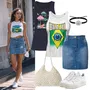 Summer outfits with jeans Krem za dame image