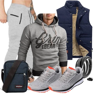 Outfit mit Dunkelblau Kurze Weste/Wollweste/Reitweste/Wendeweste/Daunenweste/Trachtenweste/Isolationsweste/Puffer Weste/Steppweste/Outdoorweste KEFITEVD "Alltags Outfit"