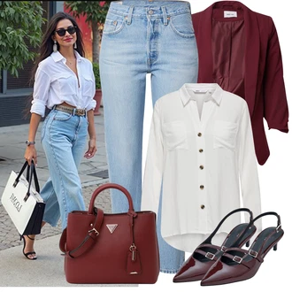 Outfity pro práci s Světle modrá/Modrá Rovná Džína/Vintage džíny/Mom Jean/Zkrácené Džíny/Boyfriend Džínové kalhoty/Dad Džíny/Džíny s Rozparkem/Girlfriend Džíny levi's ® "Perfekt na podzim"