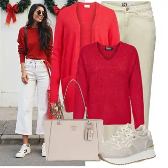 Stil 90-ich Outfit sa Bež/Kaki Traperice Ravne Nogavice/Culotte Traperice/Formalna Košulja/Dad Traperice/Traperice Opuštenog Kroja/Traperice s Prorezom/Mom Jean/Skraćene Traperice/Vintage traperice/Boyfriend Jeans/Girlfriend Traperice/Ženske Traperice 7/8 Dužine JdY "Odjeća za jesen"Look: klasický, cool, Stil, Premium, Boja, 90-ich, Rap, Vanjski