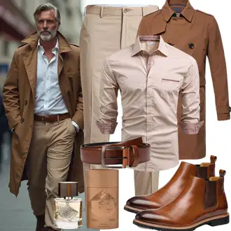 Party Outfits mit Beige/Khaki Kurzmantel Finshley & Harding, Beige/Khaki Musselin Hemd/Business Hemd/Bügelfreies Hemd/Casual Hemd/Businesshemd/Hemdbluse GANT, Beige/Khaki Carpenter Hose/Cord Latzhose empyre, Braun/Beige/Dunkelbraun Schnürstiefelette/Klassischer Stiefel/Gefütterte Stiefelette/Leder Stiefelette/Winter Stiefelette/Flache Stiefelette/Wasserdichter Stiefel/Springerstiefel Rieker, Grün/Braun/Schwarz/Grau/Orange/Beige/Dunkelgrau Smartphone Tasche/Sport Accessoire/Gürtel Mit Tasche/Women's Waist Belt/Breiter Gürtel Napapijri "Business Outfit"