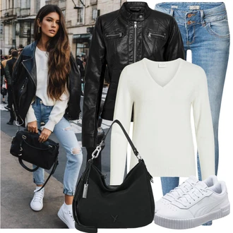 90-ich Skate Outfit sa Svjetloplava/Plava/Siva/Bijela Tanka Tenisica/Kožna Tenisica/Skate cipela/neformalna cipela/Ljetna Tenisica Puma "Jesenski outfiti"Look: 90-ich, Nerd, Steampunk, Sportski, Estetika, Skater, Hip Hop, S zakovicama, Skating, Aerobik, Tenis, Skate
