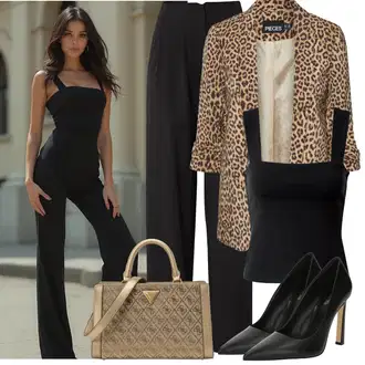 Outfit sa Crna/Bijela Vintage Pumpa/Pumpica S Visokim Prednjim Dijelom/Udobna pumpa/Salonka & Visoki Pet/Salonka Na Visoku Petu/Poslovna Obuća MICHAEL Michael Kors "Trendovska jesenska odjeća"