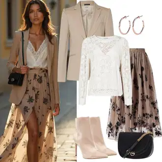 Outfity pro svatební hosty "Elegantní podzimní outfit"