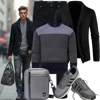 Sport Outfits 70er mit Schwarz Sweatjeans/Thermojeans/Herren Lederjacke/Regular-Fit Jeans/Straight Leg Jean/Slim Fit Jeans/Leder Schuhe/Low Rise Jean/Sportschuhe/Lederjacke Brax "Freizeit Outfit"Look: Boyfriend, Classic, Moderne, Rap, Uni, Edel, Rad, Stil, Feine, Indoor, Empire, Glanz, Unisex, Casual, Skater, Coole, Smart Casual, Schlichte, Nahtlos, Outdoor, 70er