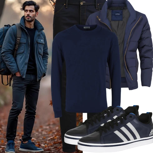 Dunkelblau/Blau KapuzenJacke/WendeJacke/RipstopJacke/Windbreaker Jacke/NylonJacke/SchlupfJacke/Innenfutter Jacke/FunktionsJacke/Nachhaltige Jacke Only & Sons kombinieren