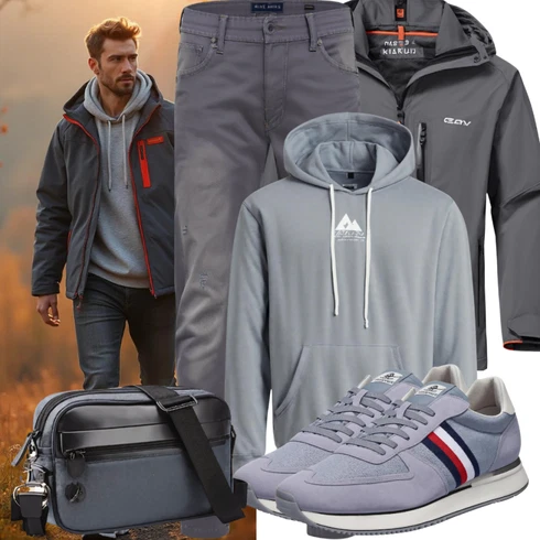 Grau/Blau/Hellgrau/Dunkelblau/Dunkelgrau FunktionsJacke/Reflektierende Jacke/TrekkingJacke/RegenJacke/WanderJacke/SegelJacke/Windbreaker Jacke/OutdoorJacke Icepeak kombinieren