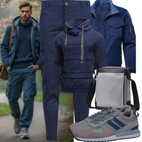 Dunkelblau CargoHose/Zip Off Hose/WinterHose/FunktionsHose/Carpenter Hose/Cargo-JoggingHose Carhartt kombinieren mit Grau/Dunkelgrau GürtelTasche/HüftTasche/GürtelTasche/Accessoire Nike Sportswear