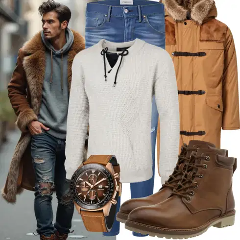 Dunkelblau/Blau Jeans Herren Lederjacke Cipo & Baxx kombinieren mit Grau Hoodie Sport Sweatshirt/Damen Pullover/Women's Fleece Sweatshirts GANT