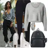 Outfity s černými Cargo kalhotami image