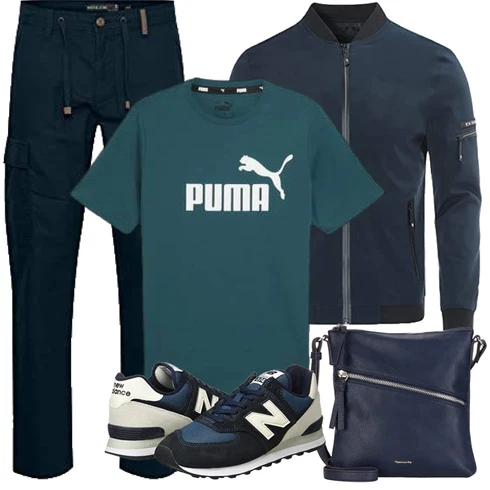 Leichte Jacke/Outdoorjacke YOUTHUP kombinieren mit Schuh Sneaker New Balance