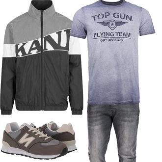 Outfit mit T-Shirt Top Gun "Herbst Outfits"
