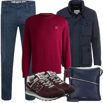 Outfit mit Rot Sneaker New Balance "Herbst Outfits"