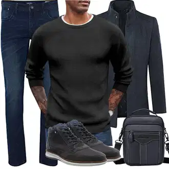 Elegant Abendessen Winter Outfit mit COOFANDY "Herbst Outfits"Look: Boyfriend, Casual, Classic, Elegant, Moderne, Schlichte, Büro, Stil, Business, Dad, Vatertag, Abendessen, Bar, Wasen, Date