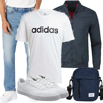 Outfit mit T-Shirt Adidas "Herbst Outfits"