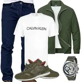 Weiße T-Shirt-Outfits image