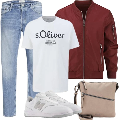 DunkelRot/Rot/Braun/Bordeaux Frühlingsjacke/Sommerjacke/Herbstjacke/Nylonjacke/Fliegerjacke/Jacke mit Seitlichem Reißverschluss/Bomberjacke YOUTHUP kombinieren
