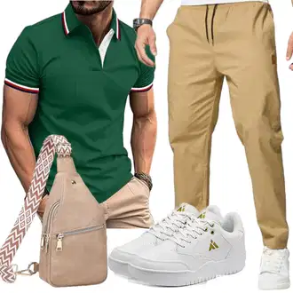 Outfit mit Braun/Beige Mini-Rucksack/Gürteltasche/Schultertasche/Geflochtene Tasche/Mini-Rucksack/Umhängetasche Suweir "Herbst Outfits"