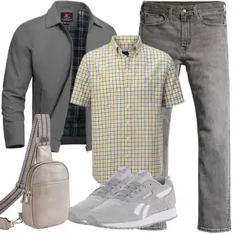 Mit Bauch Outfit mit Braun/Beige/Grau Mannstasche/Schultertasche/Handytasche/Umhängetasche Telena "Herbst Outfits"