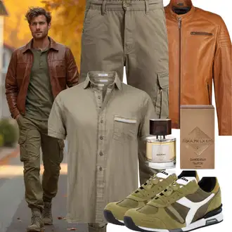 Sport Outfits mit Khaki/Braun Leggings Cord Legging/Skinny Hose/Jeggings/Chino Hose/Cordhose/Slim Hose/Treggings Brax "Herbstlicher Look"