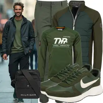 Outfit mit Dunkelgrün Chunky Sneaker/Bequemer Schuh/Gartenschuh/Outdoorschuh/Sneaker Mit Lochmuster/Sommer Sneaker/Wasserfester Schuh Crocs "Herbstlicher Look"