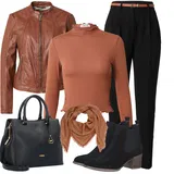 Kožené bundy rovný střih outfity image