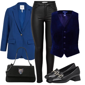 Poletje outfit mit Črna Hlače iz Imitacije Usnja/Pajkice Usnjena pajkica/Leginge v Videzu Usnja/Usnjena Hlača/Skinny Hlače/Lack Pajkica JdY "Jesenska obleka za prosti čas"