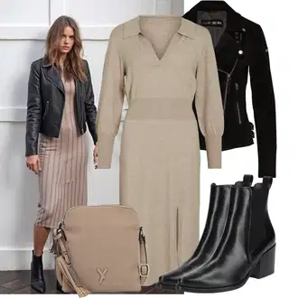 Motorka Zima Outfit s Černá Bunda Motorkářské Bund/Vlněná Bund/Bunda s Bočním Zipem/Motorkářská Bunda Freaky Nation "Perfekt na podzim"Look: Jízda na koni, Motorka