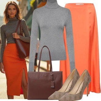 Outfit sa Bež/Smeđa/Siva Obuća Elegantna Cipela/Salonka & Visoki Pet/Vintage Pumpa/Salonka Na Visoku Petu/Poslovna Obuća/Pumpica S Visokim Prednjim Dijelom/Udobna pumpa/platnena cipela Guess "Cool jesenski outfit"