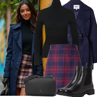 Outfit sa Siva/Crna/Tamnosiva Torbica za telefon/Torba za nošenje/Torbica/Torba Za Preko Ramena/baguette vrećica/Torba preko ramena/Mala Torbica/Torba za pisma Calvin Klein Jeans "Odjeća za jesen"