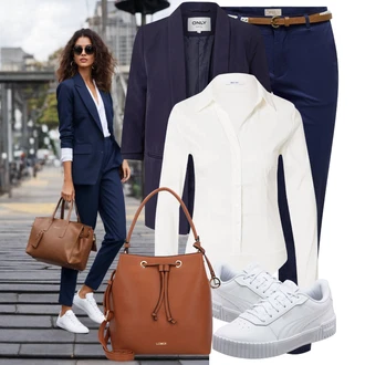 90-ich Skating Outfit sa Svjetloplava/Plava/Siva/Bijela Tanka Tenisica/Kožna Tenisica/Skate cipela/neformalna cipela/Ljetna Tenisica Puma "Outfit za svaki dan"Look: 90-ich, Nerd, Steampunk, Sportski, Estetika, Skater, Hip Hop, S zakovicama, Skating, Aerobik, Tenis, Skate