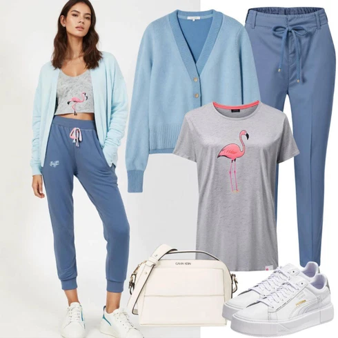 Kombinace Světle modrá/Šedá/Khaki Boyfriend Kalhoty/Fleecová Kalhoty/Cargo Tepláky/Jogger Kalhoty/Kožená Pánská Bund ROXY