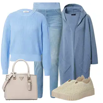 outfit mit Bež/Krem/Khaki Superga Superge brez vezalk/Plata Espadrila/Nizki čevelj s platformo/Superge Luknjasta/Poletne superge ILSE JACOBSEN "Obleka za jesen"
