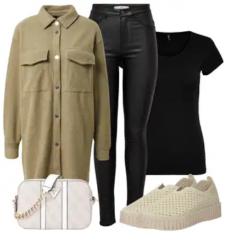 outfit mit Bež/Krem/Khaki Superga Superge brez vezalk/Plata Espadrila/Nizki čevelj s platformo/Superge Luknjasta/Poletne superge ILSE JACOBSEN "Obleka za jesen"
