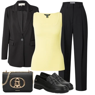 outfit mit Črna Čevlj Poslovna Obutev/Loafer Čevelj/Trotteur/Nizki čevelj s platformo Tommy Hilfiger "Obleka za jesen"