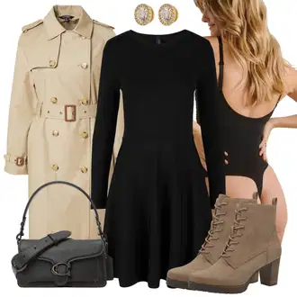 Plavanje outfit mit Črna Dodatek za spodnje perilo/Bodi brez spodnjic/Bodi Majica/Body s spodnjimi žicami/Oblikovalni bodi guido maria kretschmer women "Obleka za jesen"Look: Plavanje