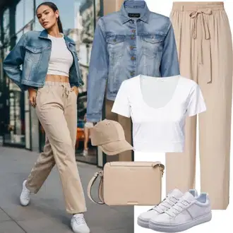 Outfity pro matriční úřad Nevěsta s Bílá Fancy tričko/Funkční tričko/Těhotenské tričko/Košile s potiskem/Tričko s krátkým rukávem/Tréninkové tričko/Tričko s potiskem/Zavinovací Tričko Puma, Šedá/Bílá Teniska na platformě/Nízká Teniska Puma "Outfit pro léto"