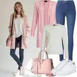 Outfity na podzim uvolněné džíny image