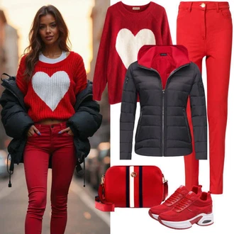 Italský Outfit s Červená Teniska Tenisky s Bočním Zipem/Kožené Tenisky/Zdravotní bota/Ortopedická Bota/Bota Na Pěší Turistiku/Úzká Teniska Ara "Perfektní pro podzim"Look: Styl, Indoor, Klasické, Sportovní, Unisex, Ležérní, Italský, Chytrý příležitostný, Trendový